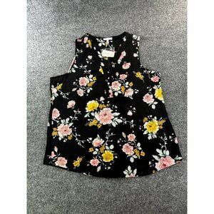 Maurice Shirt Women's 0 Plus Size Floral Button Front Tank